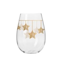 Verres avec décor étoiles de Noël dorées suspendues - 50 cl  X 6   Everyverre - V-STARS-OR-SUSP_0