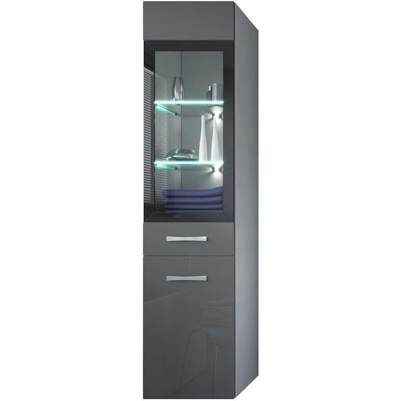 Armoire Colonne Rio Noir Brillant