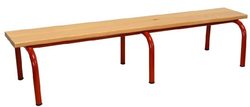 Banc écolier Léon - maternelle sans dossier - tailles 1, 2 et 3 - structure acier - assise hêtre massif vernis_0