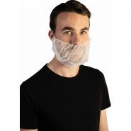 Cache barbe jetable - pearl shipment - polypropylène, 1 élastique sans latex, blanc - lot de 1000 - 4561101_0