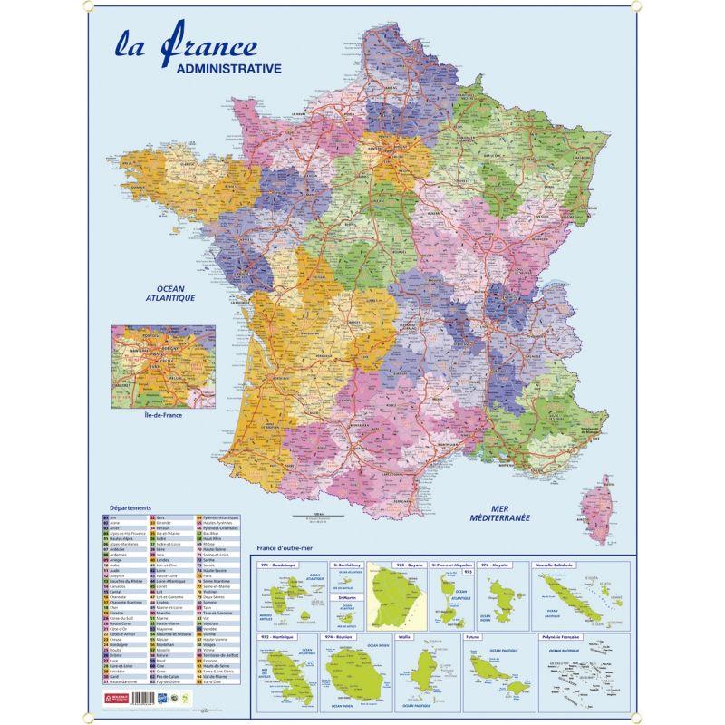 Carte souple murale france dpt - 239731_0