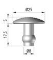 Clou podotactile a frapper en aluminium - tige standard (ec)_1