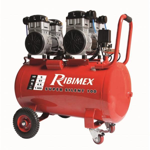 Compresseur d'air 100 litres - silencieux - RIBIMEX  - 330666_0