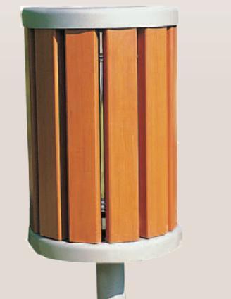 Corbeille en bois certifiée FSC 'Barcelone' 35 litres - finition lasure, coloris chêne clair ou acajou_0