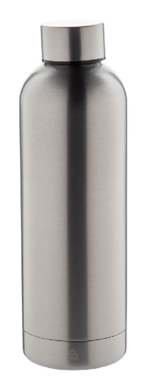 Gourde isotherme à double paroi - Acier inoxydable recyclé - 500 ml - Couleur argenté_0