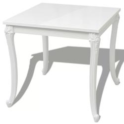 Helloshop26 - Table de salon salle à manger design 80 cm laquée blanche 0902293 - 3000124311300_0