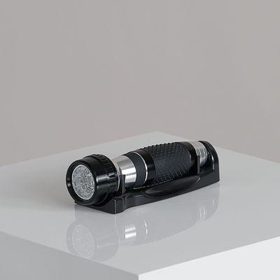 Lampe-torche d'urgence LED - SKU: H-776-ZL01 - avec support antivol et poignée antidérapante_0