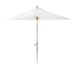 Now's Home - Parasol En Aluminium Et Toile Blanc 200cm - blanc aluminium 3256390246321_0