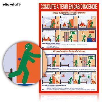 PANCARTE 20 X30 CM 'CONSIGNES D'INCENDIE'