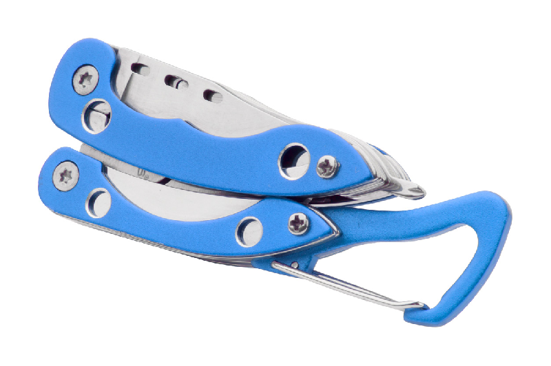 Pince multifonctions en acier inoxydable - 6 fonctions - Marque Orizons - Couleur bleu - 77 g_0