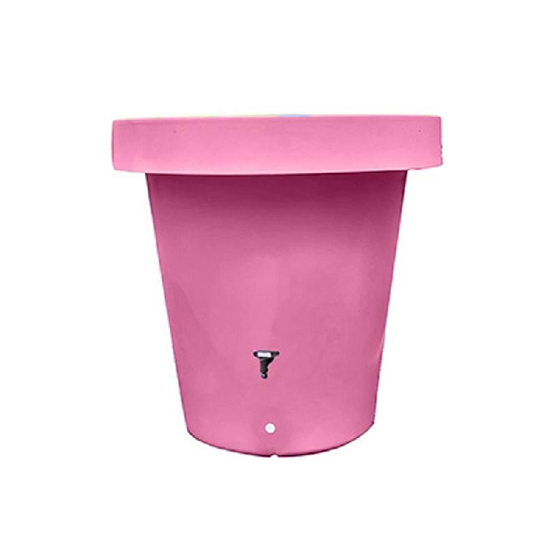 PLAST'UP ROTOMOULAGE Carré de plantation récupérateur d'eau de pluie mural lluvia 420l - ROSE - rose 0036336945609_0