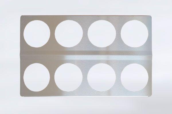 Plateau porte bols GN 1/1 en inox pour Pacojet - Rangement optimisé pour 8 bols_0