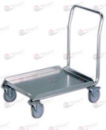 Porte-casier - az-spc - avec ou sans barre de poussée - bac inox ou ABS - 4 roues chape zinguée_0