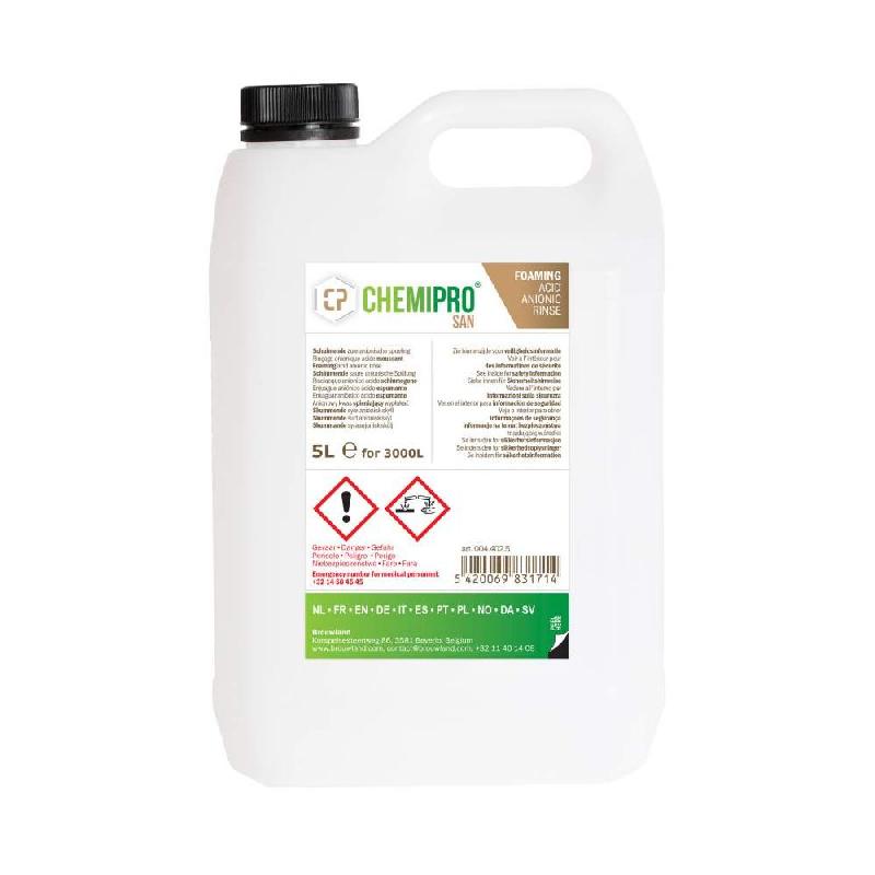 Produit de rinçage final anionique acide 5 l - chemipro san_0