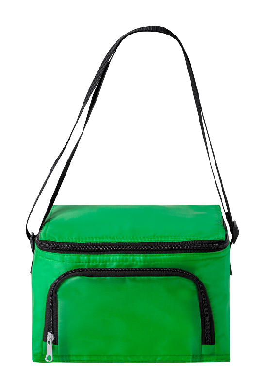 Sac isotherme en polyester - compartiments zippés - pour 6 bidons de 0,33L - couleur vert_0
