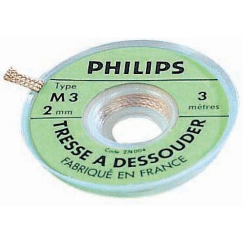 TRESSE A DESSOUDER NON ETAMEE 15 MM X 3 M