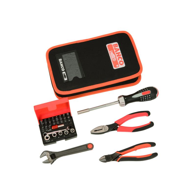 Valise mini-pochettes avec kit d’outils multi-usages - 36 pcs - Bahco | 4750FB5ATS001_0