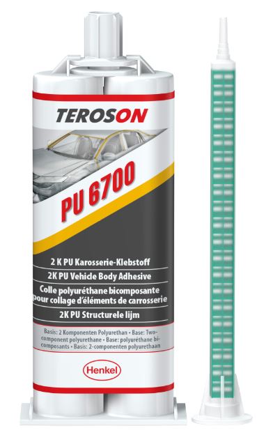Adhésif polyuréthane bicomposant - TEROSON® PU 6700 DC50ML EGFD pour collage multi-matériaux : acier, aluminium, plastiques, bois_0