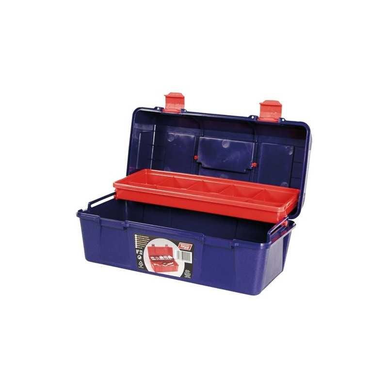 Boîte à outils N°22 plastique bleu et rouge 356x184x163 mm TAYG - multicolore plastique 1086321_0