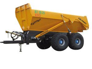 BT 18/25 - Benne terrassière Gourdon - CU : 20 000 kg sur route et 25 000 kg sur chantier - Fond HARDOX 450 - Châssis acier HLE PRS_0