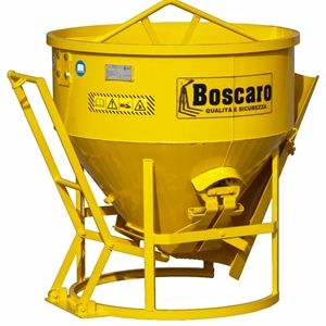 Benne à béton Cl-n - conique surbaissée avec anse intégrée et vidage central ou latéral_0