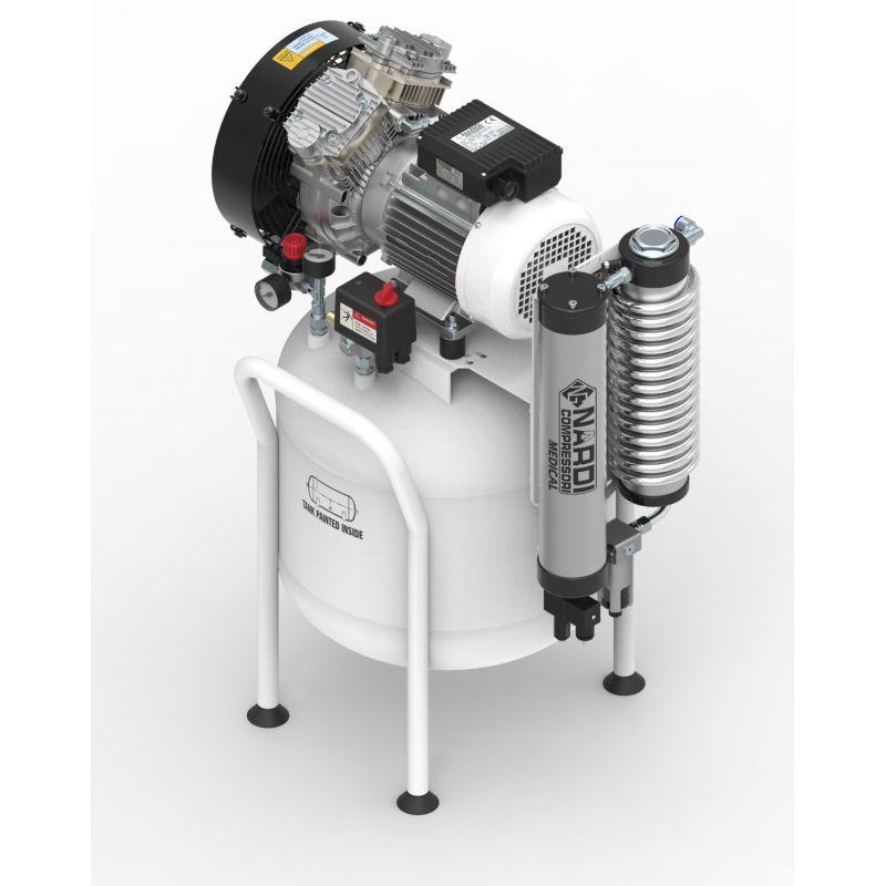 Compresseur dentaire Extreme 2D 1.5 CV - cuve de 50 litres - pour unités pneumatiques ou électriques_0