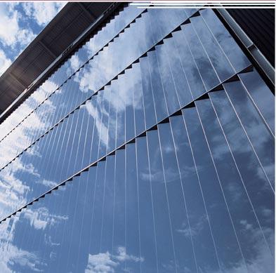Façades spectacles - effet miroir écaille avec plis métalliques et fixations invisibles_0