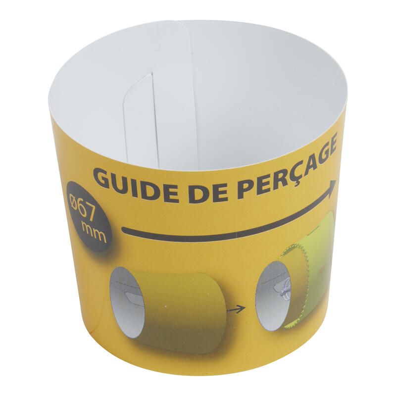 Gabarit de perçage Legrand - Ø68mm à Ø80mm - Adaptateur scie cloche Modul'up_0
