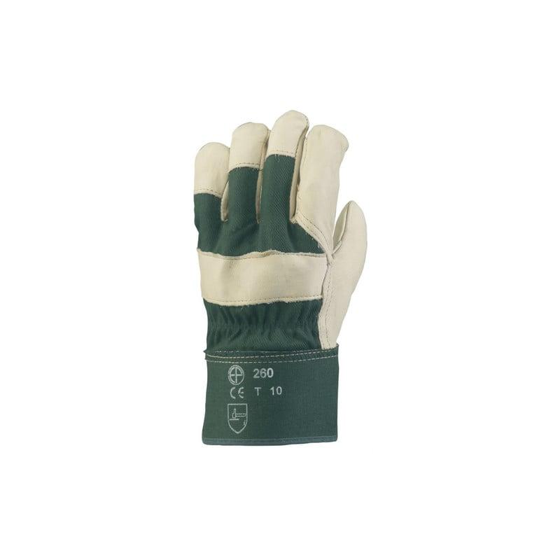 Gants docker EUROSTRONG 260 fleur vachette sup, toile verte - COVERGUARD | MO260_0