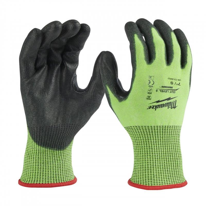 Gants haute visibilité & anti-coupure niveau 5/e - pu - MILWAUKEE | 4932479931_0