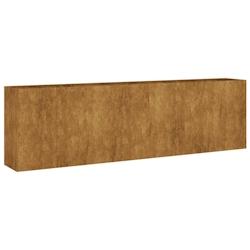 Helloshop26 - Jardinière bac lit surélevé plantes fleurs terrasse jardin de jardin 280 x 40 x 80 cm acier corten marron 02_0039419 - 3000218480554_0