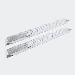 Helloshop26 - Lot de 2 rampes de chargement acier galvanisé rail collision 160 x 22,5 cm jusqu'a 400 kg gris 3416052 - gris 3002114840920_0