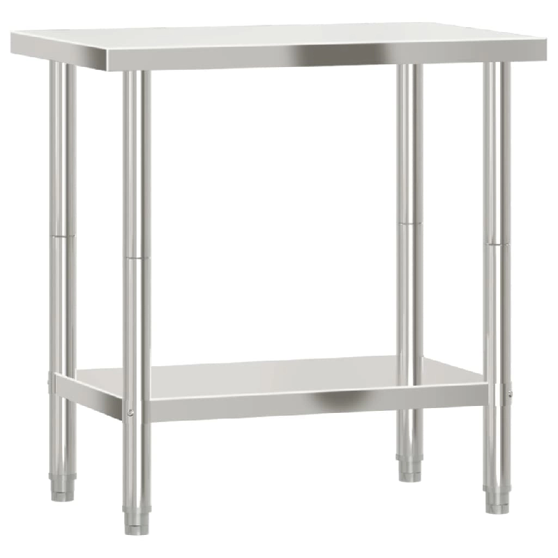 Helloshop26 - Table de travail de cuisine professionnelle 82,5 x 55 x 85 cm acier inoxydable 02_0045407 - 3000220662764_0