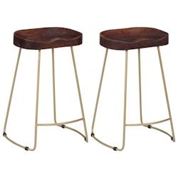 HELLOSHOP26 tabourets de bar design chaise siège bois de manguier massif 1202166 x2 - 3002317260983_0