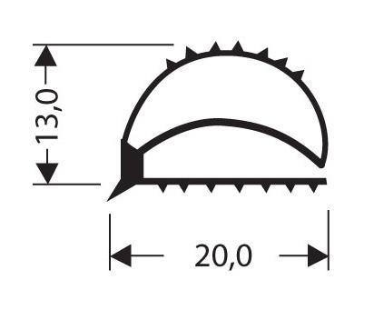 Joint pvc plat sans aimant pour meubles frigos jpf-018_0