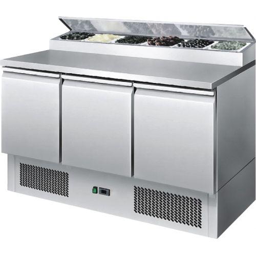 MEUBLE DE PRÉPARATION À SNACKING INOX - GN 1/1 - 380 LITRES