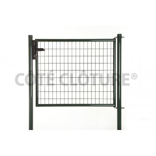 Portillon grillagé Napoli - droit - vert - prêt à poser, largeur 1m20, hauteur 1m00 à 1m70_0