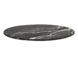 Restootab - Plateau de table Ø90 décor marbre royal noir - Bois aggloméré hydrofuge - PL-R90M-MB.ROY_0