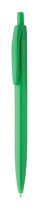 Stylo à bille coloré en plastique - encre bleue - vert - 7g_0