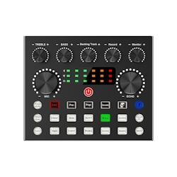 Table De Mixage Audio Noir Avec Carte Son Externe Et Changeur De Voix YONIS - 3615616946795_0