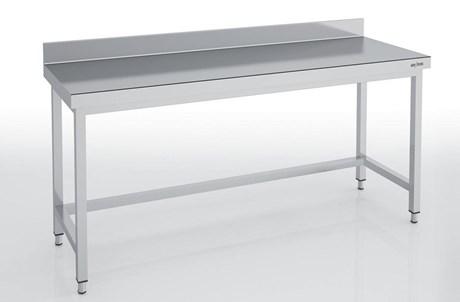 TABLE INOX ADOSSÉE SÉRIE 700 MMSD70-180 LONGUEUR 180 CM