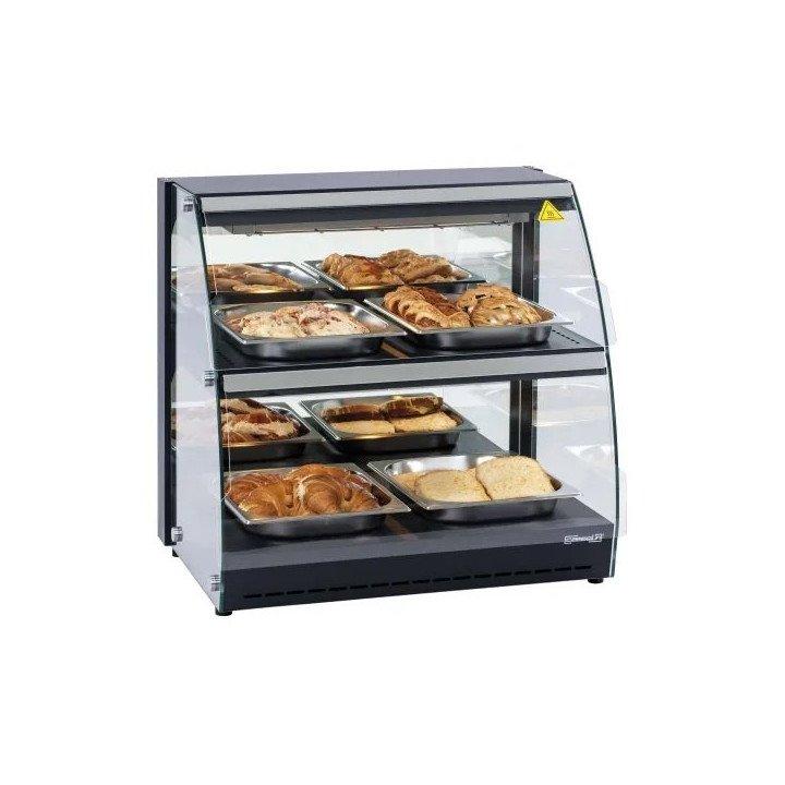Vitrine inox chauffante 100 Litres 2 niveaux, 560 W, 220 V - MONO_0