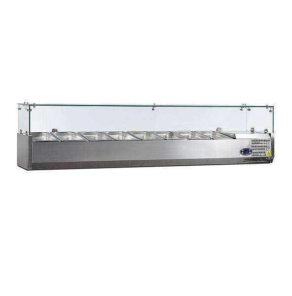 Vitrine gn1/4 avec protection de verre - bac non inclus réfrigérée à ingredients - VK33-180_0