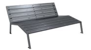 Banc urbain tout acier Silaos - Fabrication écoresponsable et durable - Garantie 10 ans anticorrosion_0