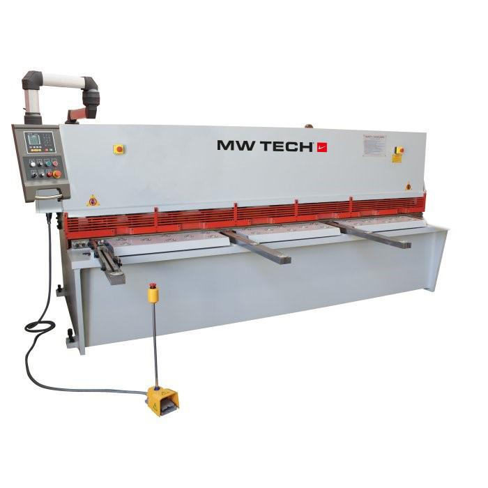 Cisaille guillotine hydraulique NC avec une largeur de travail de 3200 mm capacité de coupe de 6 mm 7,5 kW 400 V + support pneumatique pour tôles MW-Tech CGH3206P_0