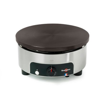 Crêpière gaz professionnelle Krampouz - 1 plaque ronde en fonte - diamètre 40 cm - bâti inox - 5 kW_0
