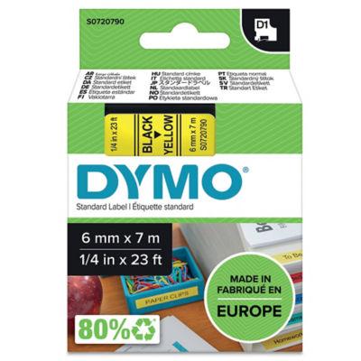 DYMO Ruban titreuse  D1 -  écriture Noir / fond Jaune - 6 mm x 7 m - Modèle S0720790_0