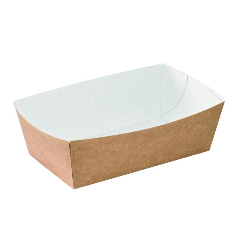 Ecolomique - 100 Pcs - Barquette en carton kraft - 750 ml, 14,5 x 8 cm, Hauteur: 5,2 cm - ECO210BCK750 - marron en carton NVS210BCK750_0