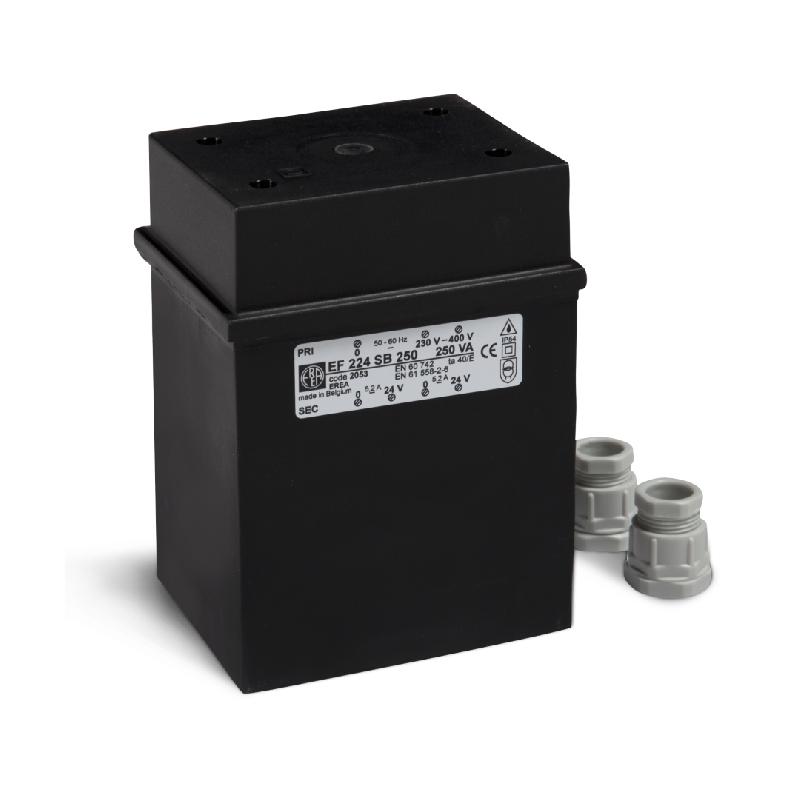 Transformateur monophasé de sécurité EF 224SB250 - 250 VA - IP54 - 0-230-400V / 2x 0-24V_0