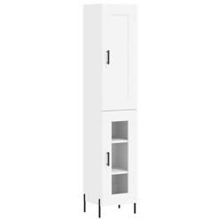 Helloshop26 - Buffet bahut commode armoire meuble de rangement organisateur cuisine salle de séjour salon haut 34,5 x 34 x 180 cm 02_0032266 - 300021_0